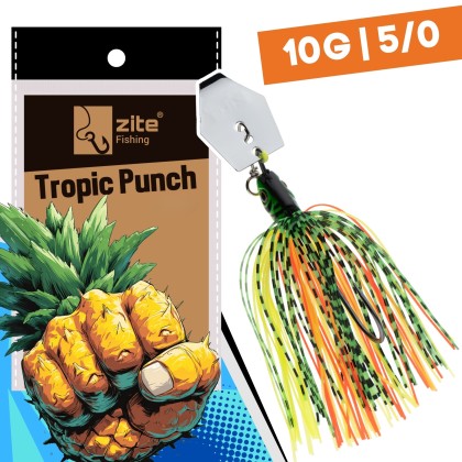 Inzite Blader Bladed Jig 10 g – Haken 5/0 – Tropic Punch – Starke Vibration & Trailerfähig