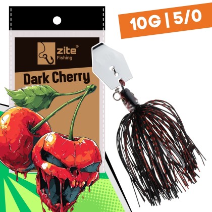 Inzite Blader Bladed Jig 10 g – Haken 5/0 – Dark Cherry – Starke Vibration & Trailerfähig