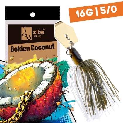 Inzite Blader Bladed Jig 16 g – Haken 5/0 – Golden Coconut – Starke Vibration & Trailerfähig