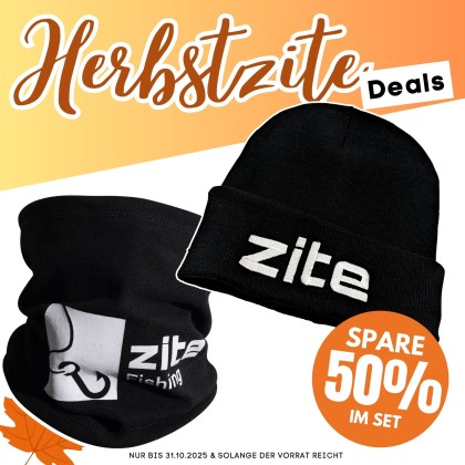 Accessoire Set mit Beanie und Schlauchschal wärmend - Schwarz mit Logo für Erwachsene Angeln & Outdoor
