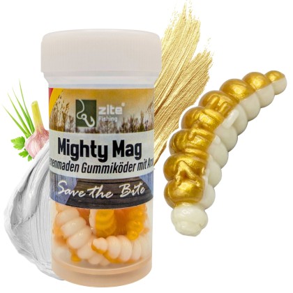 Mighty Mag Weiß Gold Knoblauch Aroma 2,8 cm Bienenmade 12 Stück