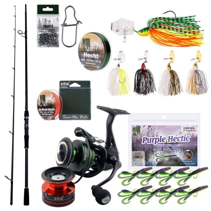 Zite Fishing Inzite Base Stick Starter-Set Hecht Spinning Reel Base 4000, Bladed Jigs & mehr