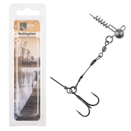 Zite Fishing Hecht-System Single Hook Natur 5g - ideal für Hechtköder 12-15 cm
