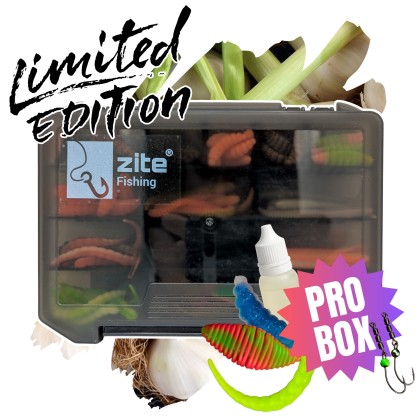 Limited Edition UL Forellen Gummiköder Pro Box inklusive Haken und Knobi Aroma