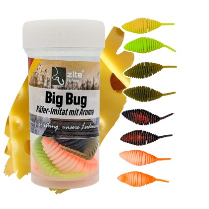 Big Bug Allround Mix Käse 8 Stück 50 mm 8 Stück Käfer Imitat Forellenköder Zite Fishing