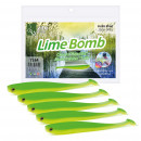 Inzite Shad Zander Gummiköder 12 cm 5 Stück Tüte Lime Bomb