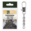 Zite Fishing Dreifachwirbel 15 Stück Forellenwirbel Größe 8 