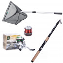 Zite Fishing 1x Teleskoprute 240cm + 1x Rolle bespult + 1x Unterfangkescher 160cm
