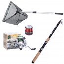 Zite Fishing 1x Teleskoprute 270cm + 1x Rolle bespult + 1x Unterfangkescher 160cm
