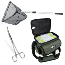 Set mit Kescher 2,10 m, Hakenlöse Zange und Angeltasche klein Zite Fishing