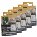 Zite Fishing 50x Haken mit Schnur Forelle Gr. 8 Vorfachhaken mit Schnur gebunden