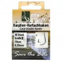 Zite Fishing Karpfen-Vorfachhaken 10 Stück im Hakenbrief Größe 2 fertig gebunden