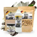 Zite Fishing Angelfutter Set 16mm PopUp, 20mm Boilies, 1 kg Grundfutter + und 500ml Liquid in intensivem Vanillearoma