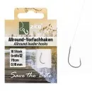 Allround Vorfachhaken Gebunden Nylonvorfach 70 cm 0,18 mm - Größe 12 Zite Fishing