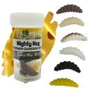 Mighty Mag Bienenmade Natur Mix Käse Gummiköder Forelle 2,8 cm 12 Stück