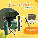 Summerzite Deal: Schirmzelt 2,50m & Angelstuhl + 10 T-Pegs & Schimstütze GRATIS