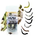 Zite Fishing Curly Viper Natur Mix Knoblauch 6,5 cm Rotierende Gummiköder Forelle 8 Stück