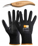 Zite Tools Schnitzmesser + Handschuhe Gr. 5 orange Set