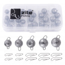 Zite Fishing Cheburashka Blei Jighead Set 30 Stück Box 6-14g