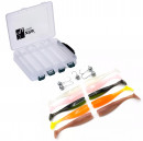 Zite Fishing Gummiköder Set Zander 11cm mit Tacklebox und Jigköpfen