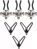 Zite Fishing 3 verstellbare Rutenhalter + 3 Rutenauflagen aus Kunststoff