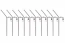Anti Tangle Boom Sleeves Set Silber Metall 10 Stück 12cm