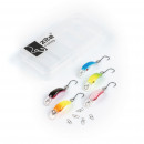 Forellenwobbler Set mit Angelköder Box 3,9cm 1,3g Neon UV-Aktiv Zite Fishing