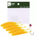 Forellenwürmer Honig 5,5 cm 5 Stück mit einem Tungsten-Jighaken Zite Fishing