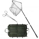 Zite Fishing Hammerkopf-Kescher 2,50 m + Abhakmatte + Hakenlöser-Zange 18 cm