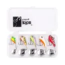 Jigspinner Sortiment 5-15g Neon Raubfischköder Spin Jigs 5 Stück mit Köderbox