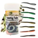Zite Fishing Twerky Tailer Dark Mix Knoblauch 7 cm 8 STK 3in1 Gummiköder Forelle