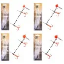 Zite Fishing Drillings-System Set S 9 cm 5-20 g UV Aktiv Gummifische 15-20 cm Hecht-Angeln