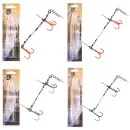 Zite Fishing Hecht Shallow-Rig-System teils UV Aktiv S 9cm & L 13 cm - Gummifisch-System ideal für Hechtköder 15 - 26 cm