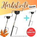 Zite Fishing Stellfischruten-Halter 2+1 Set Schwarz aus Metall Extra Stabil 