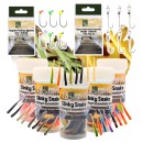 Zite Fishing Slinky Snake Starter Set - 40 Gummiköder Knoblauch & Käse Aroma + 12 ProSharp Haken