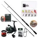 Zite Fishing Zite Fishing Inzite Base Stick Starter-Set Barsch Spinning Reel Base 2000, Jigspinner Neon & mehr