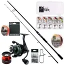 Zite Fishing Inzite Base Stick Starter-Set Zander Spinning Reel Base 3000, Jigspinner Natur & mehr