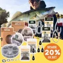Jika Rig Bundle mit Off-Set Haken sowie Tungsten Jika Gewichten, Snaps, Sprengringen & Schnüren für Barsch & Zander Ange