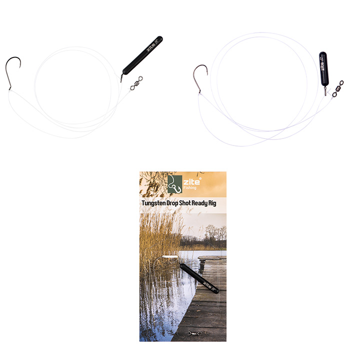 Tungsten Drop Shot Ready-to-Fish Rig S 7g & L 14g Fertigmontage Zite Fishing