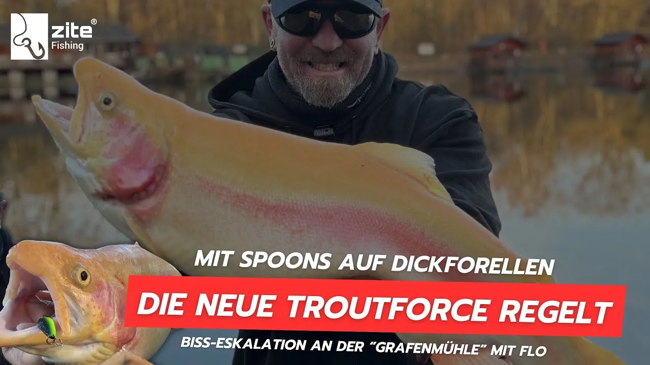 Dicke Winterforellen mit Trout Spoons fangen: Teamer Flo räumt mit der neuen Troutforce richtig ab!