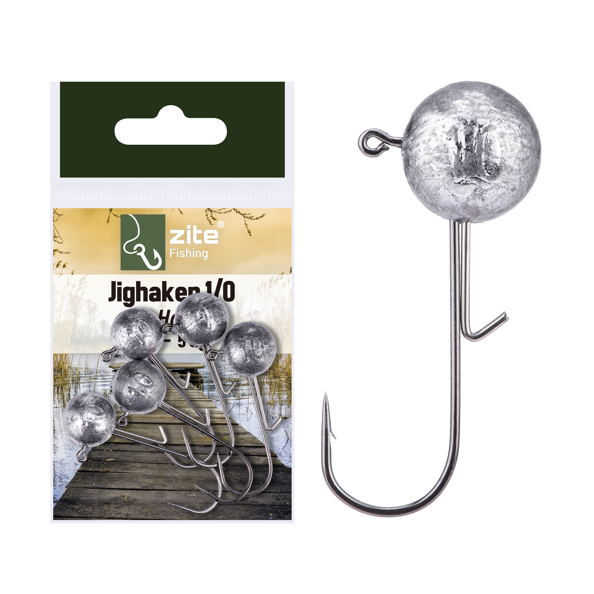 Zite Fishing 1/0 Jighaken 10g 5 tlg.