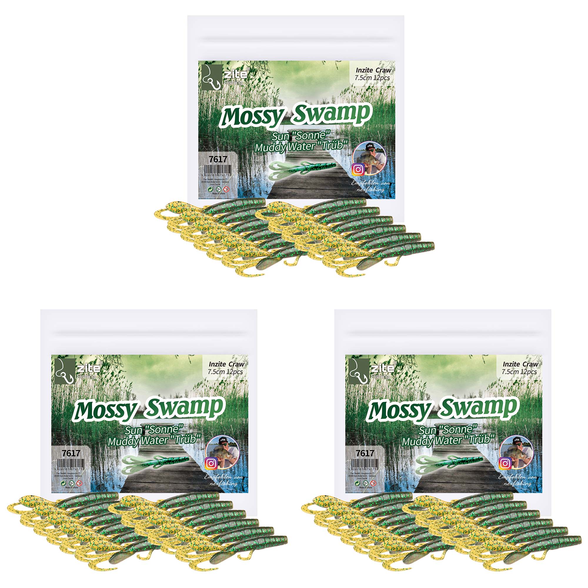 Zite Fishing Creature Bait Mossy Swamp 36 Stück