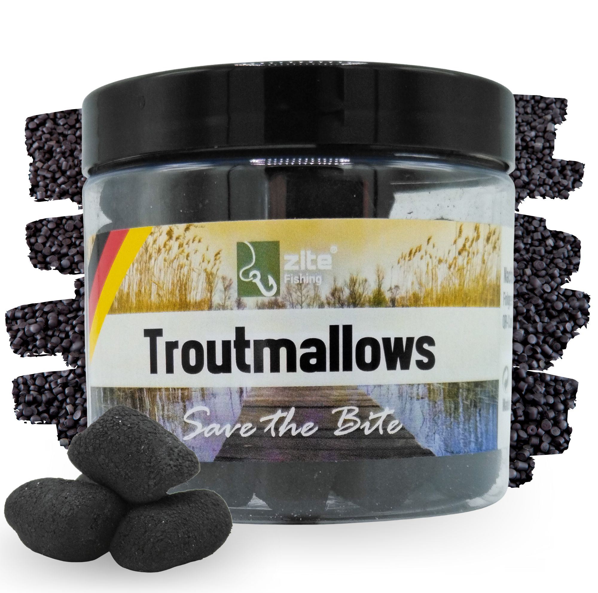 Marshmallow Forellen Köder Pellet-Aroma Schwarz Troutmallows 40 g Zite Fishing Marshmallow Forellen Köder Pellet-Aroma Schwarz Troutmallows 40 g Zite Fishing