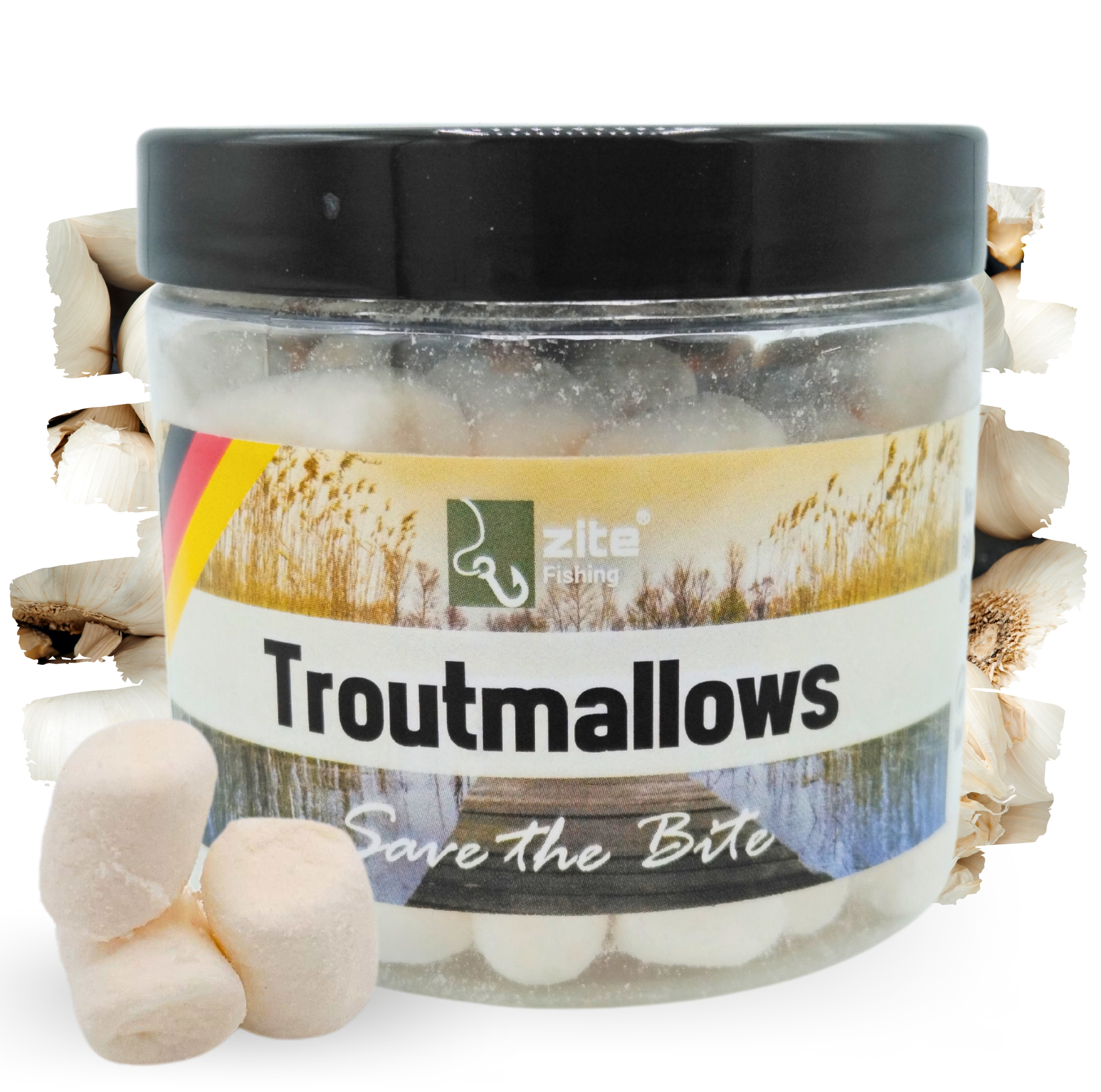 Knoblauch Troutmallows Forellen Marshmallow Kunstköder Weiß 40 g Zite Fishing Knoblauch Troutmallows Forellen Marshmallow Kunstköder Weiß 40 g Zite Fishing