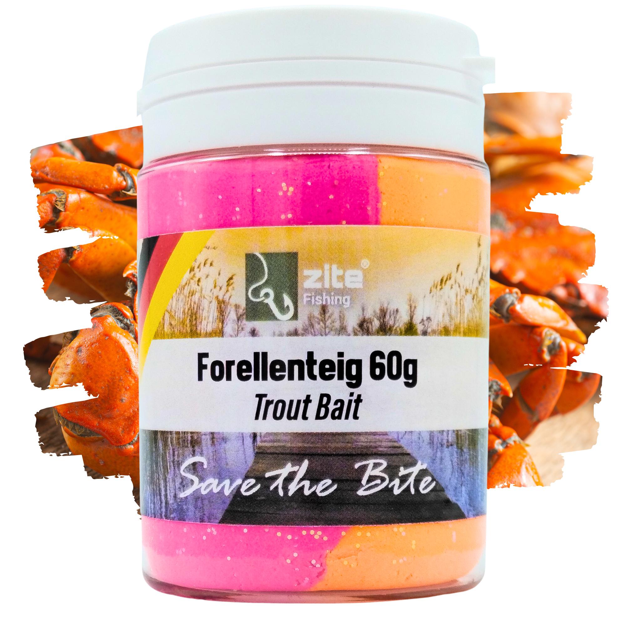 Forellenteig Special Edition Krabbe pink/orange 60 g Forellenköder Zite Fishing Forellenteig Special Edition Krabbe pink/orange 60 g Forellenköder Zite Fishing