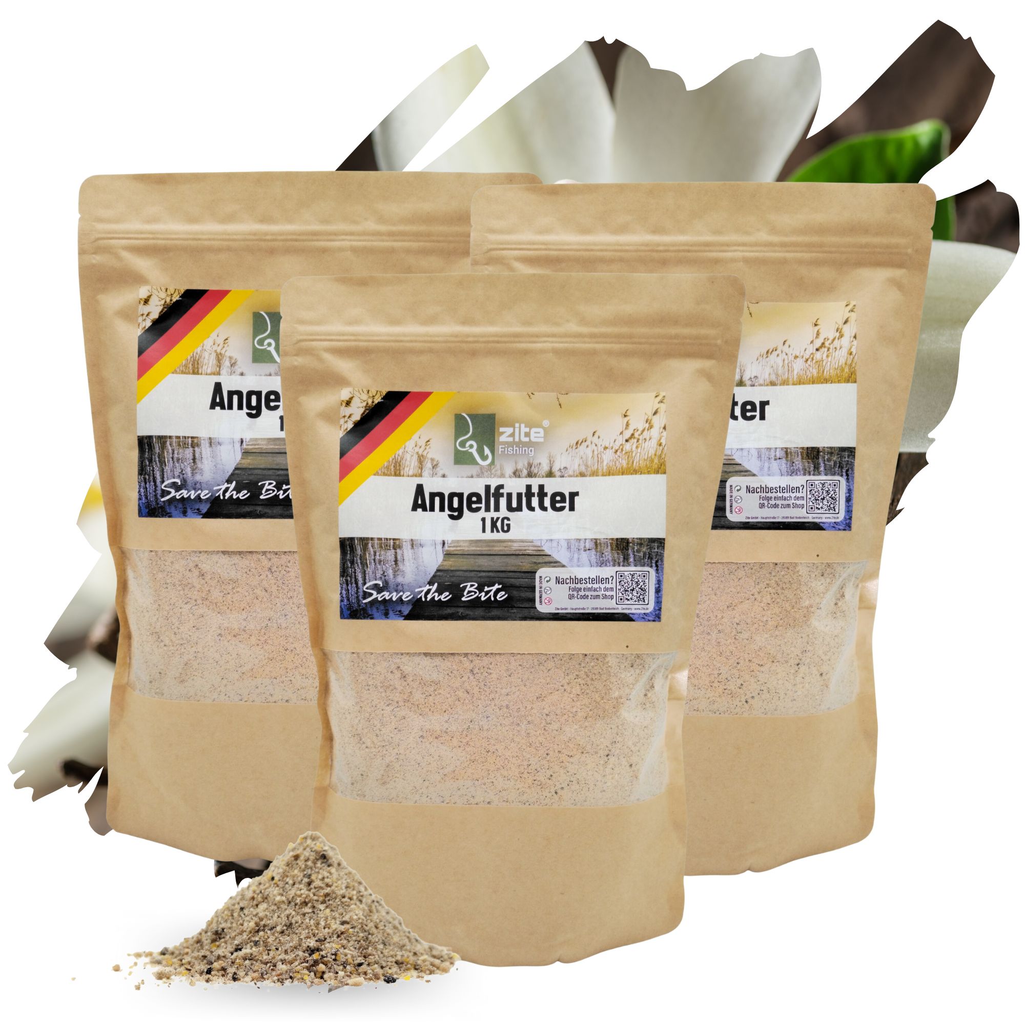 Zite Fishing 3x1kg Beutel Groundbait Vanille – Ideal für erfolgreiches Karpfenangeln