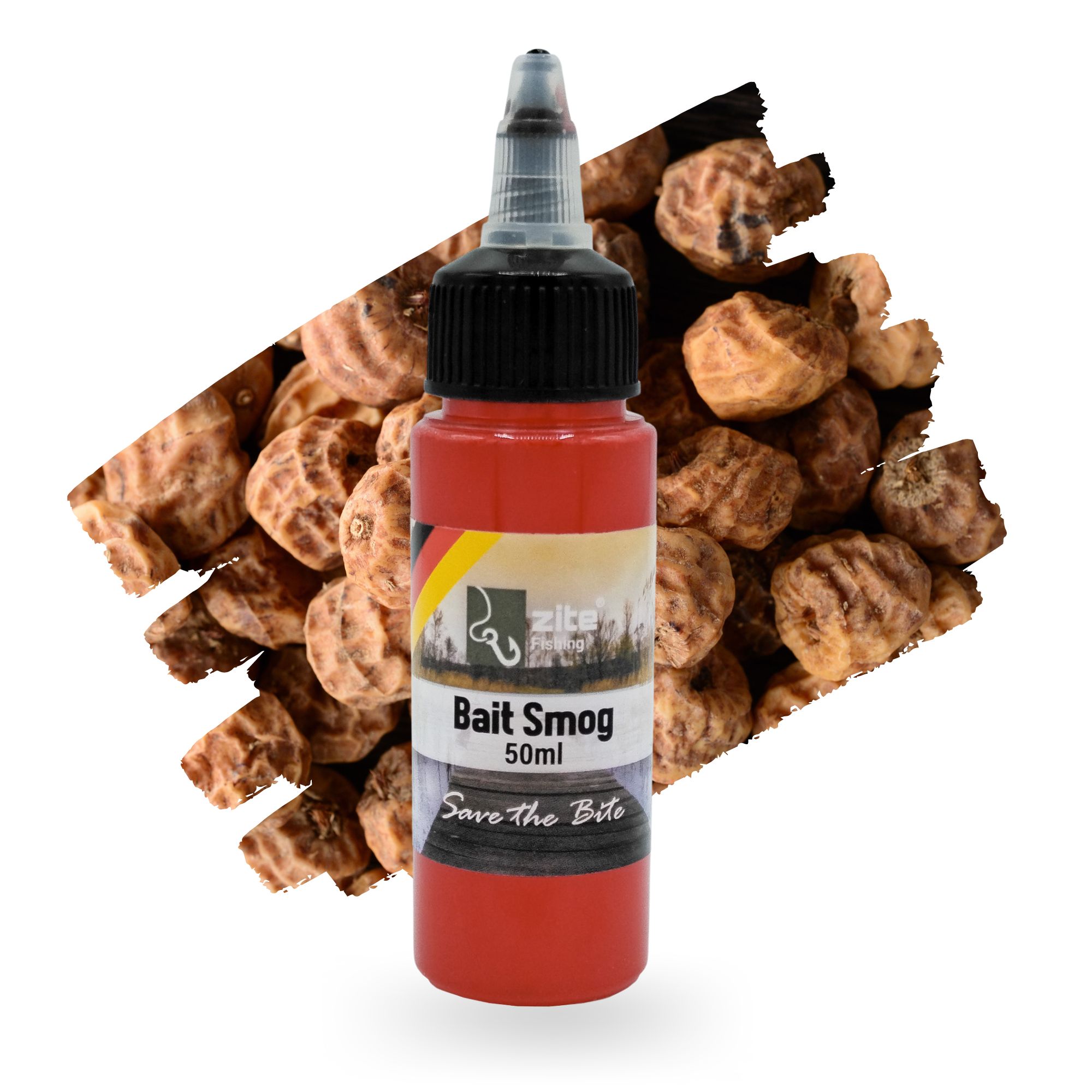 Zite Fishing Bait Smog UV-Aktiv Scopex/Tigernuss Fluo orange 50 ml – Lockmittel für Karpfenköder