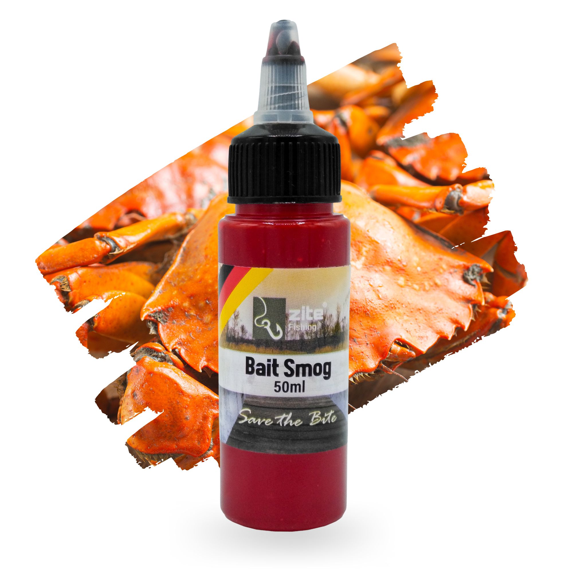 Zite Fishing Bait Smog UV-Aktiv Monster Crab Fluo rot 50 ml – Lockmittel für Karpfenköder
