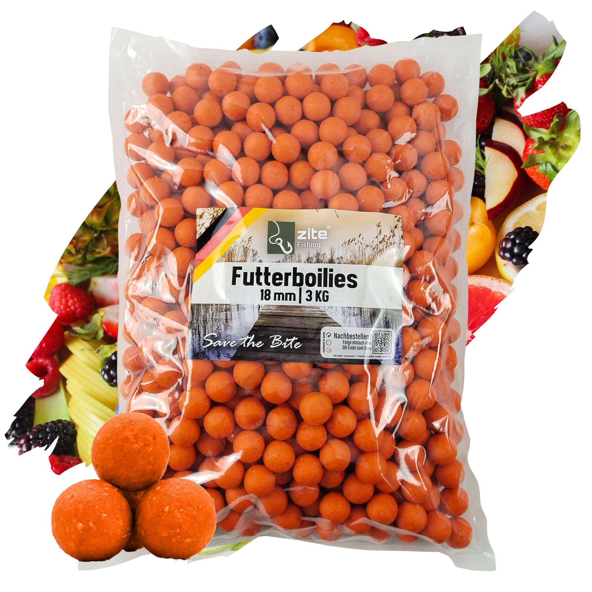Zite Fishing Futterboilies Tutti Frutti orange 18 mm 3 kg Zite Fishing Futterboilies Tutti Frutti orange 18 mm 3 kg
