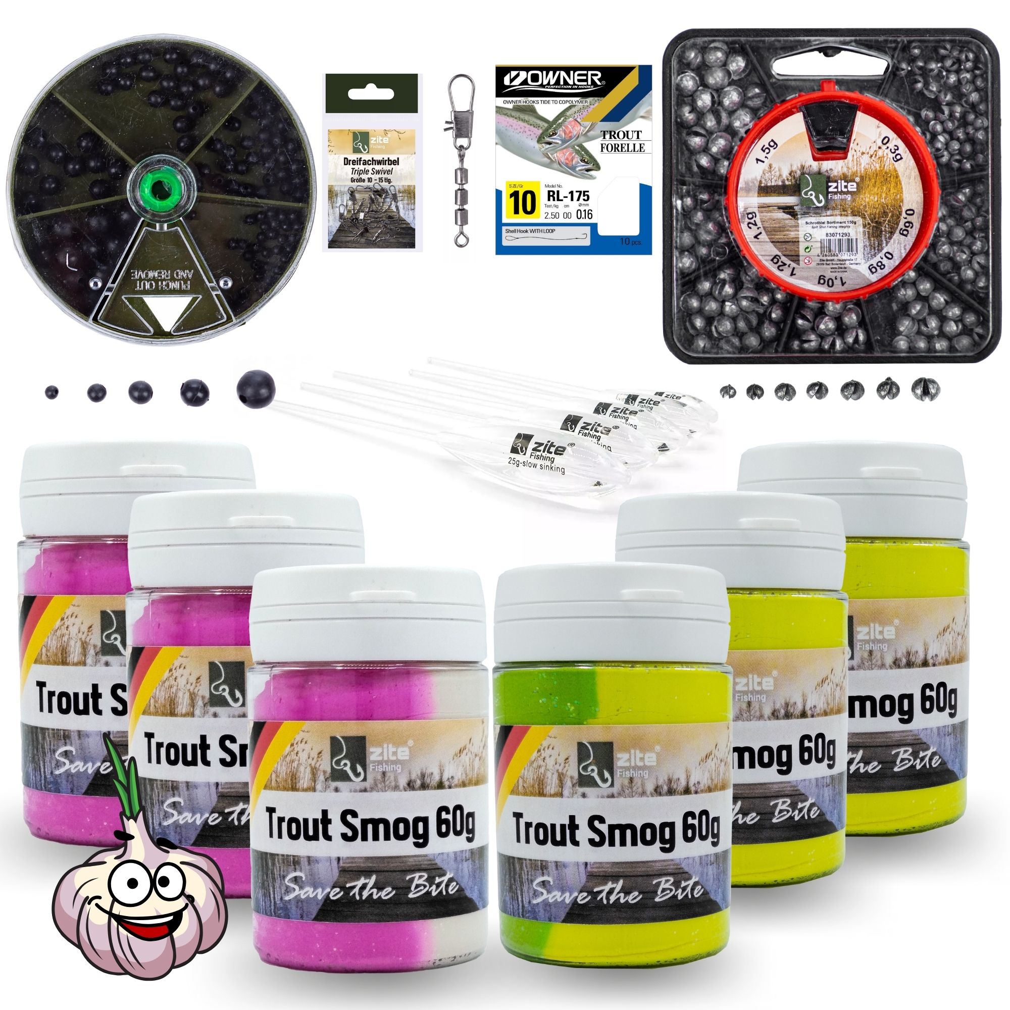 Forellenteig Starterset Trout Smog Schleppangeln Sbirolino Montage Zite Fishing Forellenteig Starterset Trout Smog Schleppangeln Sbirolino Montage Zite Fishing